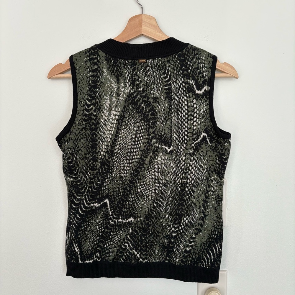 St. John || Snake Python Reptile Print Knit Shell… - image 4